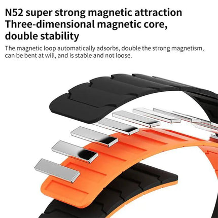 XDfind Magnetic Silicone Watch Band for Fitbit Versa 4/3
