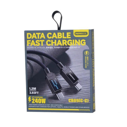 Remax Cable for Daily Device Charging On the Go - durable zinc alloy fast charging data cable for commute and travel (1.2M, 240W)