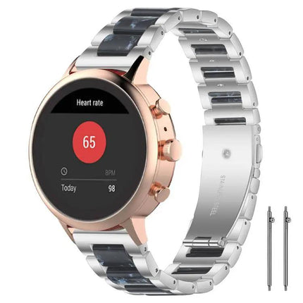 XDfind Stainless Steel Resin Watch Band Adjustable 22mm 18mm