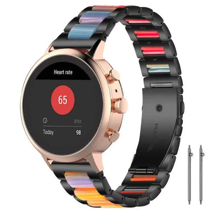 XDfind Stainless Steel Resin Watch Band Adjustable 22mm 18mm