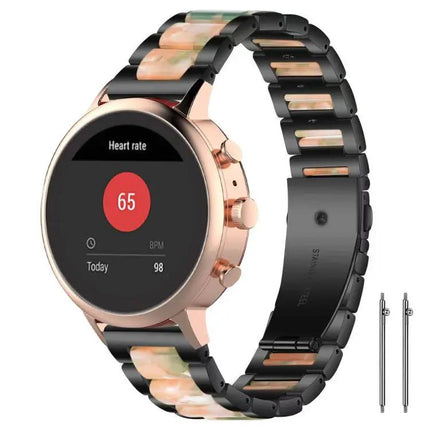 XDfind Stainless Steel Resin Watch Band Adjustable 22mm 18mm