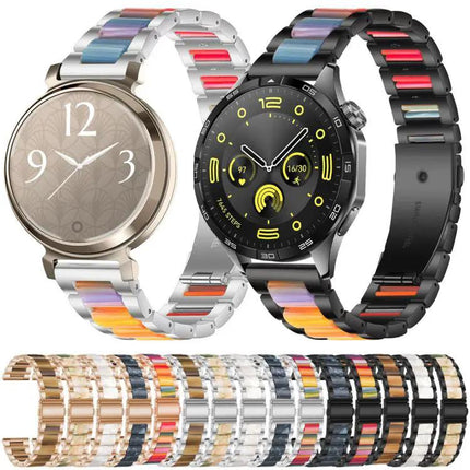 XDFind Stainless Steel Resin Watch Band Adjustable 14mm/20mm