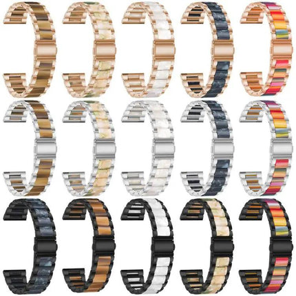 XDfind Stainless Steel Resin Watch Band Adjustable 22mm 18mm