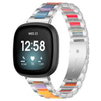 For Fitbit Versa 4 / 3 / Sense 2 / Sense / Silver Rainbow