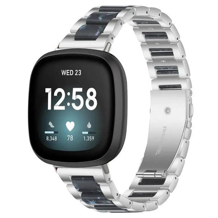 XDfind Metal Resin Bead Watch Band For Fitbit Versa 4/3