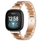 For Fitbit Versa 4 / 3 / Sense 2 / Sense / Rose Gold Brown
