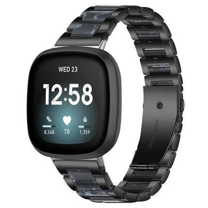 XDfind Metal Resin Bead Watch Band For Fitbit Versa 4/3
