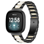 For Fitbit Versa 4 / 3 / Sense 2 / Sense / Black White