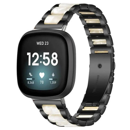 XDfind Metal Resin Bead Watch Band For Fitbit Versa 4/3