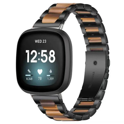 XDfind Metal Resin Bead Watch Band For Fitbit Versa 4/3