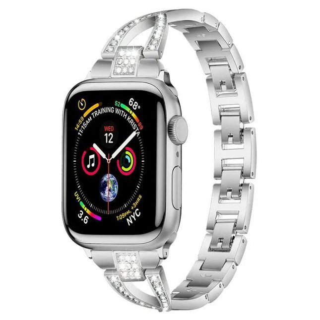 Xdfind X-Shaped Diamond Metal Band For Apple Watch 38-49mm | Syndmart