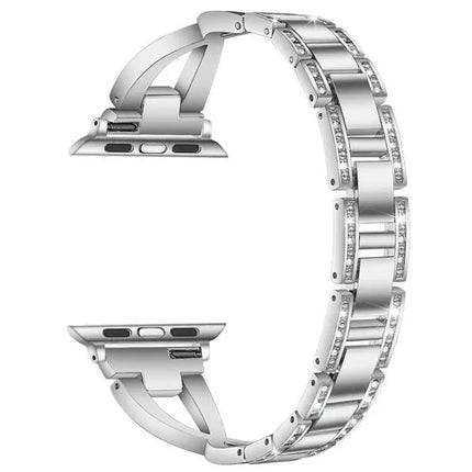 Xdfind X-Shaped Diamond Metal Band For Apple Watch 38-49mm | Syndmart