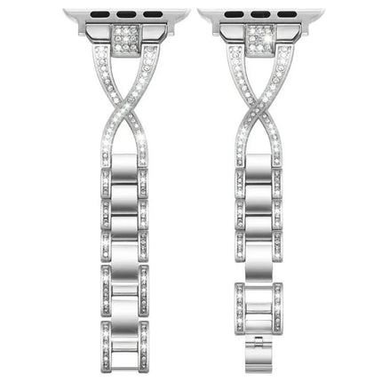 Xdfind X-Shaped Diamond Metal Band For Apple Watch 38-49mm | Syndmart