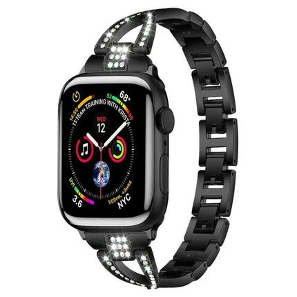 Xdfind X-Shaped Diamond Metal Band For Apple Watch 38-49mm | Syndmart