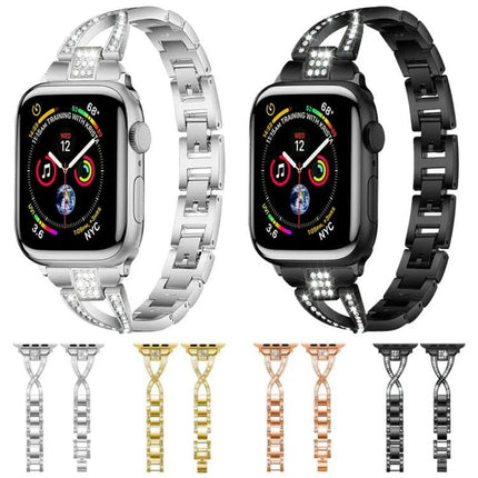 Xdfind X-Shaped Diamond Metal Band For Apple Watch 38-49mm | Syndmart