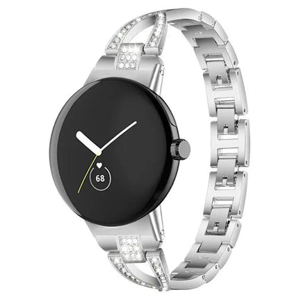 XDfind X-Shaped Diamond Metal Band For Pixel Watch 41mm