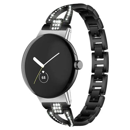 XDfind X-Shaped Diamond Metal Band For Pixel Watch 41mm