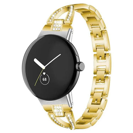 XDfind X-Shaped Diamond Metal Band For Pixel Watch 41mm