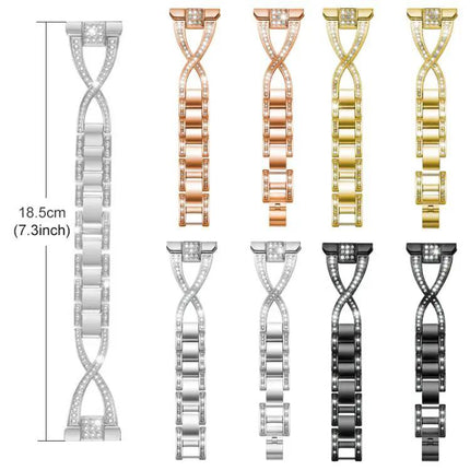 XDfind X-Shaped Diamond Metal Band For Pixel Watch 41mm