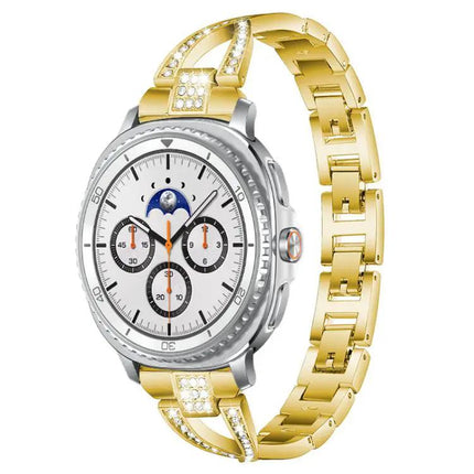 XDFind X-Shaped Single Row Diamond Metal Watch Band