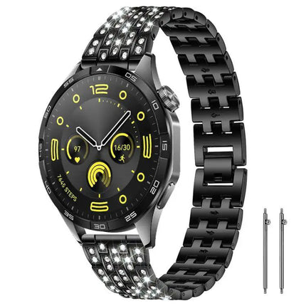 5-Bead Metal Watch Band Strap Fits 18 20 22mm Adjustable