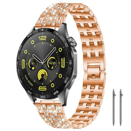 5-Bead Metal Watch Band Strap Fits 18 20 22mm Adjustable