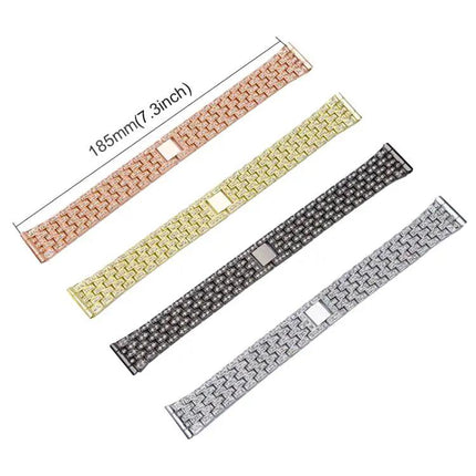 5-Bead Metal Watch Band Strap Fits 18 20 22mm Adjustable