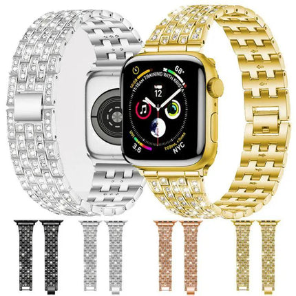 XDfind Five-Bead Rhinestone Band for Apple Watch 38-49mm | Syndmart