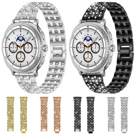 Rhinestone Metal Bead Watch Band for Galaxy Watch Ultra2