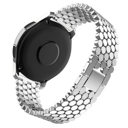 XDfind Fish Scale Metal Watch Band 22/20/18mm Adjustable