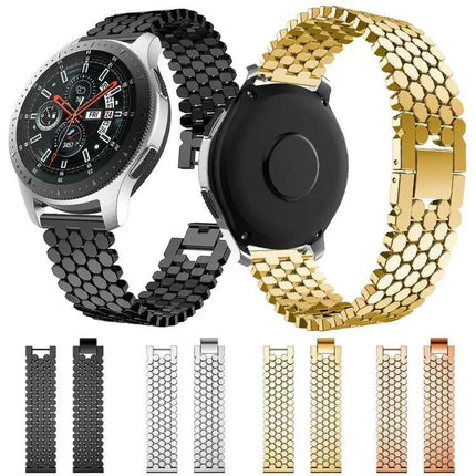 XDfind Fish Scale Metal Watch Band 22/20/18mm Adjustable