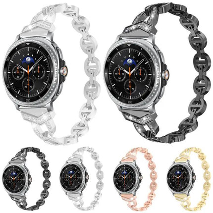 Stainless Steel Diamond Watch Band For Galaxy Watch