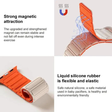 xDfind Silicone Magnetic Watch Band For Apple Watch | Syndmart