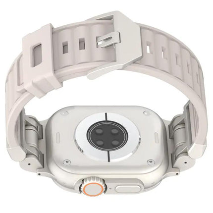 Silicone Mecha Stripe Watch Band Apple Watch 44/45/46/49mm