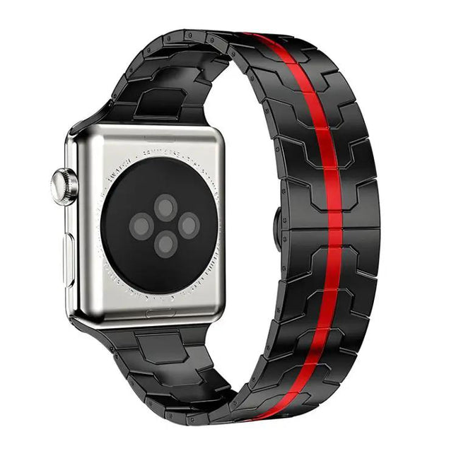 Stainless Steel Butterfly Buckle Band Apple Watch 38-49mm | Syndmart