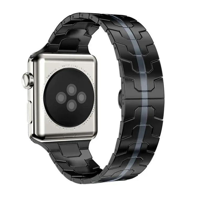 Stainless Steel Butterfly Buckle Band Apple Watch 38-49mm | Syndmart