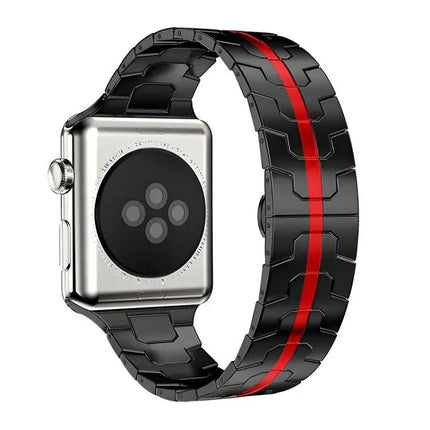Stainless Steel Butterfly Buckle Band Apple Watch 38-49mm | Syndmart