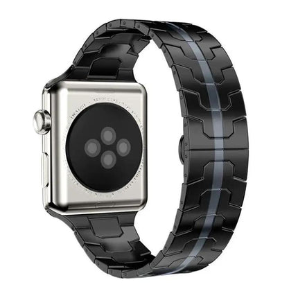 Stainless Steel Butterfly Buckle Band Apple Watch 38-49mm | Syndmart