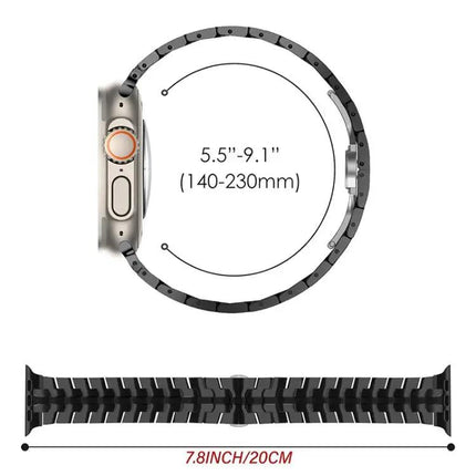 Stainless Steel Butterfly Buckle Band Apple Watch 38-49mm | Syndmart