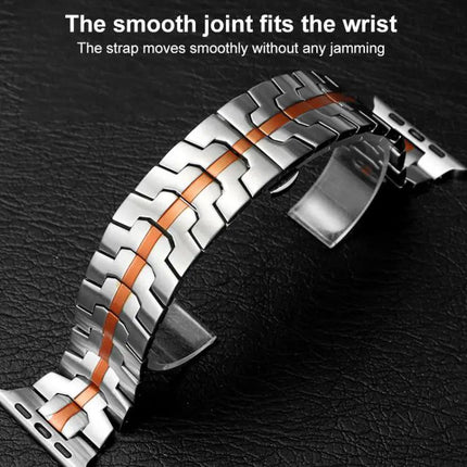 Stainless Steel Butterfly Buckle Band Apple Watch 38-49mm | Syndmart
