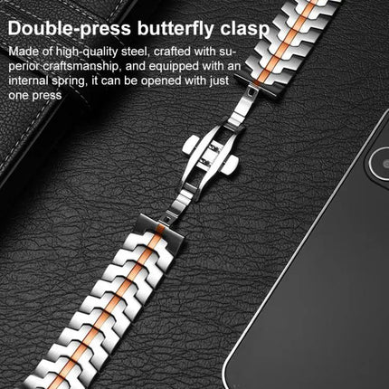 Stainless Steel Butterfly Buckle Band Apple Watch 38-49mm | Syndmart
