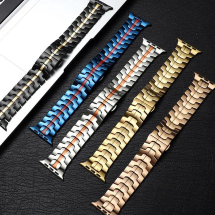 Stainless Steel Butterfly Buckle Band Apple Watch 38-49mm | Syndmart