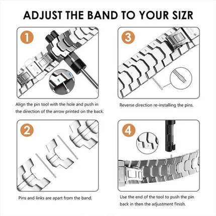 Stainless Steel Butterfly Buckle Band Apple Watch 38-49mm | Syndmart