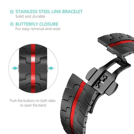 Butterfly Clasp Stainless Steel Band For Galaxy Watch