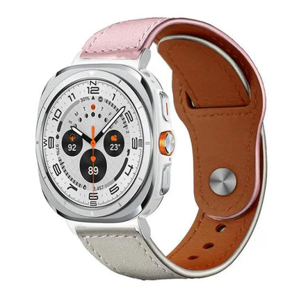 Genuine Leather Rivet Buckle Band For Galaxy Watch Ultra2