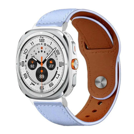 Genuine Leather Rivet Buckle Band For Galaxy Watch Ultra2