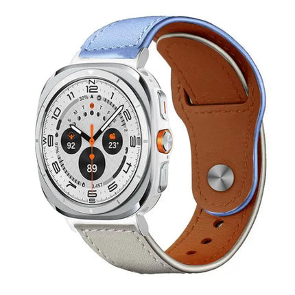 Genuine Leather Rivet Buckle Band For Galaxy Watch Ultra2