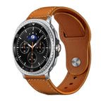 For Galaxy Watch9 / 8 / 8 Classic / Brown White Thread