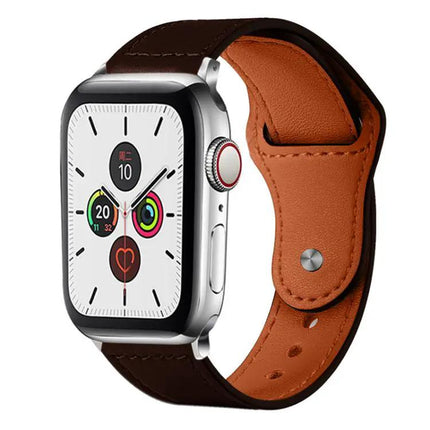 XDfind Genuine Leather Watch Band Rivet Buckle 42-49mm