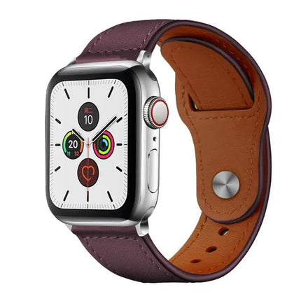 XDfind Genuine Leather Watch Band Rivet Buckle 42-49mm